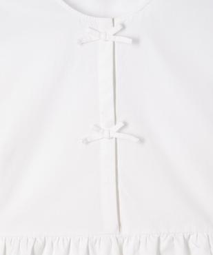 Blouse manches courtes à basque en coton fille vue2 - GEMO (JUNIOR) - GEMO