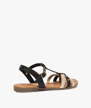 Sandales fille à brides bicolores et clous métalliques vue4 - GEMO (ENFANT) - GEMO