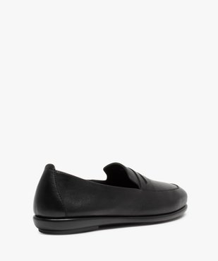 Mocassins femme à talon plat dessus cuir uni – Tanéo vue4 - TANEO - GEMO