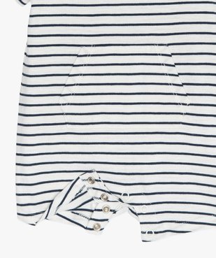 Combishort bébé garçon à rayures 100% coton biologique vue2 - GEMO C4G BEBE - GEMO