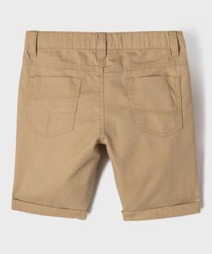 Bermuda regular en twill de coton à revers garçon vue3 - GEMO (ENFANT) - GEMO