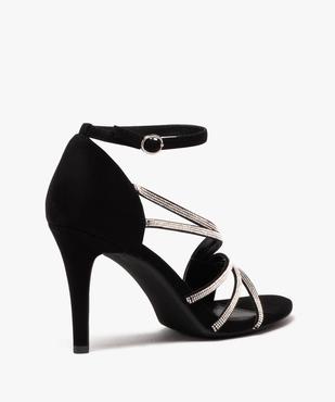 Sandales femme à talon aiguille unies avec brides strass vue4 - GEMO(URBAIN) - GEMO