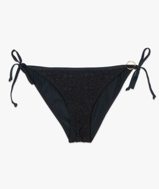 Bas de maillot de bain femme aspect macramé sur l’avant vue4 - GEMO (PLAGE) - GEMO