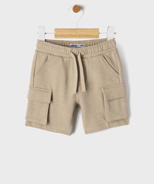 Short uni avec poches cargo bébé garçon vue1 - GEMO(BEBE DEBT) - GEMO
