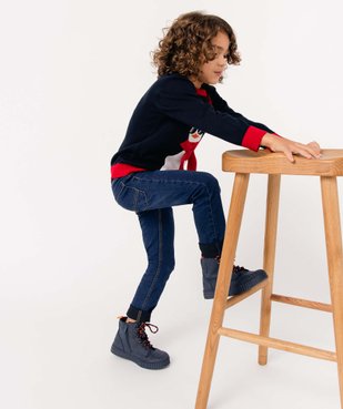 Jean garçon coupe Slim légèrement délavé vue1 - GEMO (ENFANT) - GEMO
