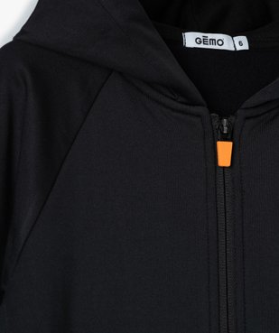 Sweat garçon zippé à capuche intérieur chaud vue3 - GEMO (ENFANT) - GEMO