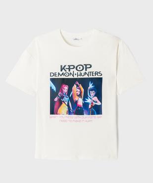 Tee-shirt col rond imprimé fille - KPOP DEMON HUNTERS vue1 - KPOP DEMON HUNTERS - GEMO