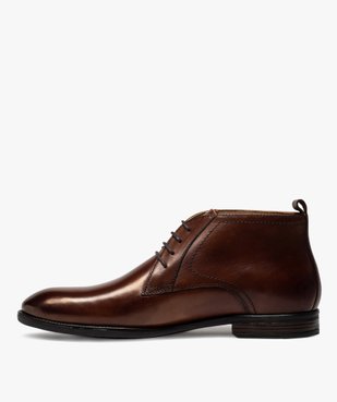 Derbies homme unis chukka boots en cuir – Pierre Cardin vue3 - PIERRE CARDIN D - GEMO
