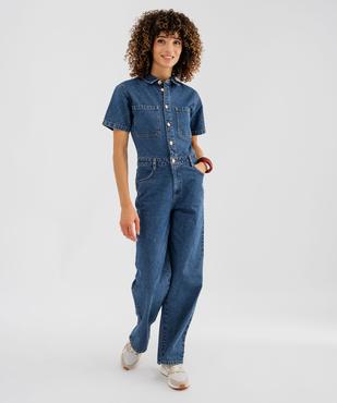 Combinaison pantalon à haut chemise manches courtes femme - LuluCastagnette vue3 - LULUCASTAGNETTE - GEMO