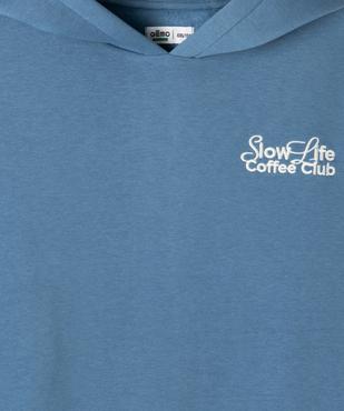 Sweat à capuche avec motif inscription brodée poitrine et dos garçon vue2 - GEMO 4G GARCON - GEMO