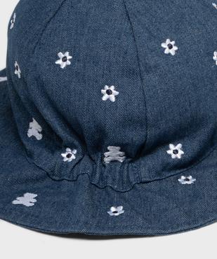 Chapeau bob en denim à motifs brodés bébé fille - LuluCastagnette vue2 - LULU CASTAGNETT - GEMO