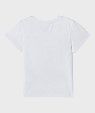 Tee-shirt manches courtes avec motif pailleté fille - La Reine des Neiges vue3 - REINE DES NEIGE - GEMO