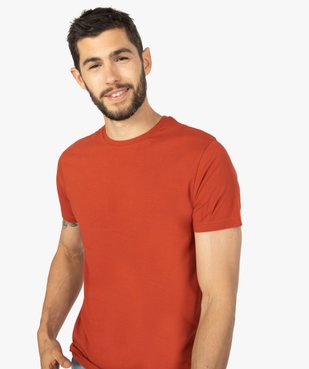 Tee-shirt homme à manches courtes uni vue2 - GEMO C4G HOMME - GEMO