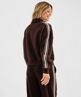 Sweat zippé à col montant et coupe loose femme vue3 - GEMO(FEMME PAP) - GEMO