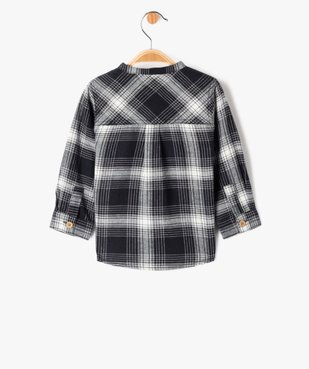 Chemise à carreaux et col mao en flanelle bébé garçon - LuluCastagnette vue3 - LULUCASTAGNETTE - GEMO