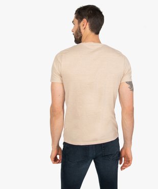 Tee-shirt homme à manches courtes et fines rayures vue3 - GEMO (HOMME) - GEMO