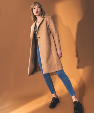 Manteau femme à col tailleur vue5 - GEMO(FEMME PAP) - GEMO