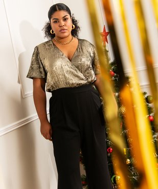 Combinaison pantalon scintillante femme grande taille vue1 - GEMO (G TAILLE) - GEMO