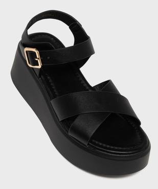 Sandales plateformes à brides croisées femme vue5 - 5 MILES - GEMO