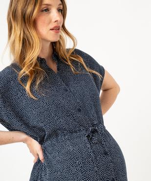 Blouse à manches courtes avec ceinture spéciale maternité vue2 - GEMO 4G MATERN - GEMO