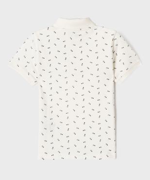 Polo manches courtes à micro motifs garçon vue3 - GEMO 4G GARCON - GEMO