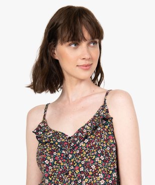 Combi-short femme imprimé à fines bretelles vue2 - GEMO(FEMME PAP) - GEMO