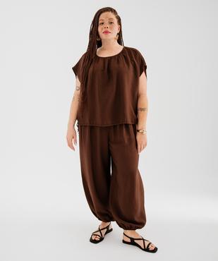 Blouse sans manches ample et fluide en viscose femme grande taille vue5 - GEMO 4G GT - GEMO