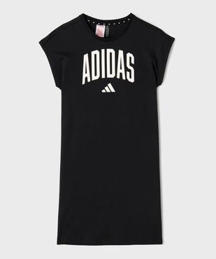 Robe tee-shirt en coton avec inscription et logo fille - Adidas vue1 - ADIDAS - GEMO
