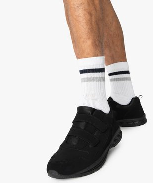 Baskets homme mesh et suédine fermeture scratch vue1 - GEMO (HOMME) - GEMO