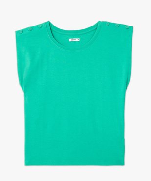 Tee-shirt femme sans manches à épaulettes vue4 - GEMO(FEMME PAP) - GEMO
