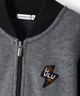 Sweat garçon bicolore avec fermeture zippée – Lulu Castagnette vue3 - LULUCASTAGNETTE - GEMO