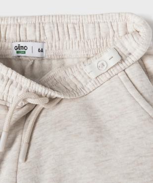 Pantalon de jogging avec taille ajustable fille vue2 - GEMO 4G FILLE - GEMO