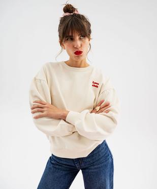 Sweat oversize avec manches froncées femme vue5 - GEMO(FEMME PAP) - GEMO