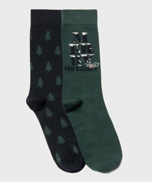 Chaussettes avec motifs de Noël homme (lot de 2) vue1 - GEMO(HOMWR HOM) - GEMO
