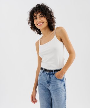 Débardeur uni à fines bretelles femme vue9 - GEMO(FEMME PAP) - GEMO