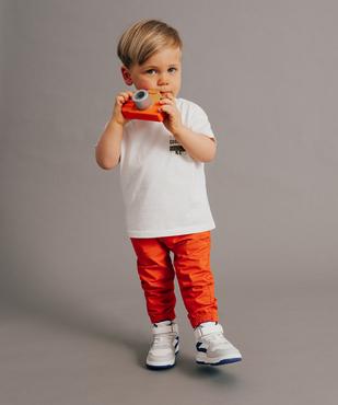 Pantalon jogger en coton bébé garçon vue1 - GEMO 4G BEBE - GEMO