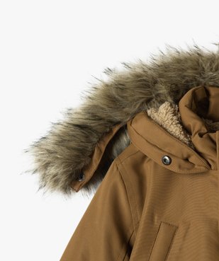 Parka garçon déperlante et multipoche à doublure chaude coloris uni vue4 - GEMO (ENFANT) - GEMO