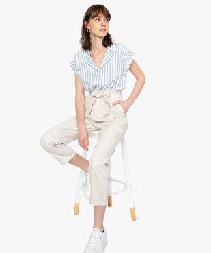 Chemise femme à manches courtes avec patte sur l'épaule vue5 - GEMO(FEMME PAP) - GEMO
