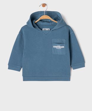 Sweat à capuche en molleton gratté doux bébé garçon vue1 - GEMO 4G BEBE - GEMO