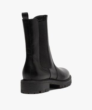 Boots femme unis style chelsea à semelle crantée vue4 - Nikesneakers (CASUAL) - Nikesneakers