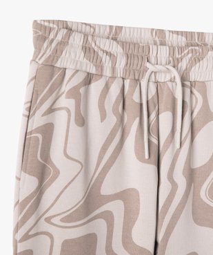 Pantalon de jogging fille imprimé avec intérieur molletonné vue2 - GEMO (JUNIOR) - GEMO
