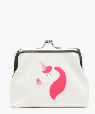 Porte-monnaie fille pailleté à motif licorne vue1 - GEMO (ENFANT) - GEMO