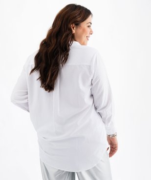 Chemise manches longues dos rallongé femme grande taille vue3 - GEMO (G TAILLE) - GEMO