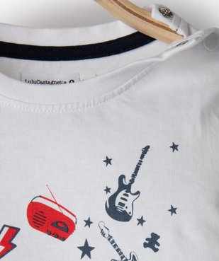 Tee-shirt bébé garçon avec motifs rock – LuluCastagnette vue2 - LULUCASTAGNETTE - GEMO