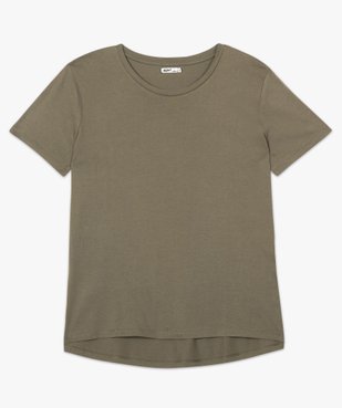 Tee-shirt femme à manches courtes avec dos plus long vue4 - GEMO(FEMME PAP) - GEMO