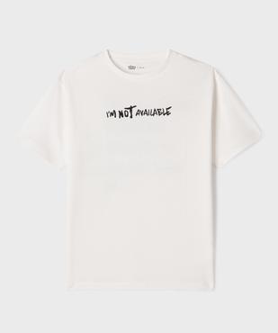 Tee-shirt manches courtes à message garçon vue3 - GEMO 4G GARCON - GEMO