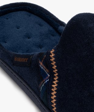 Chaussons homme mules en velours ras - Isotoner vue6 - ISOTONER - GEMO