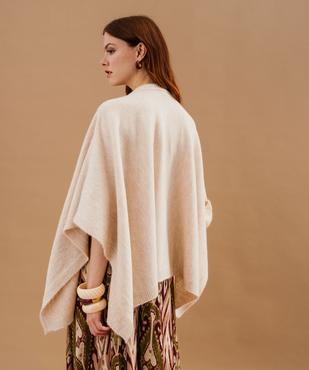 Gilet cape en maille moelleuse femme vue4 - GEMO(FEMME PAP) - GEMO