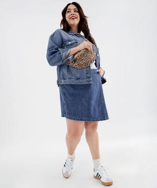 Jupe short en jean femme grande taille vue8 - GEMO (G TAILLE) - GEMO