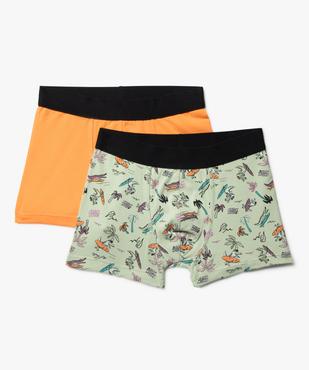Boxers à motifs surf et uni garçon (lot de 2) vue1 - GEMO 4G GARCON - GEMO